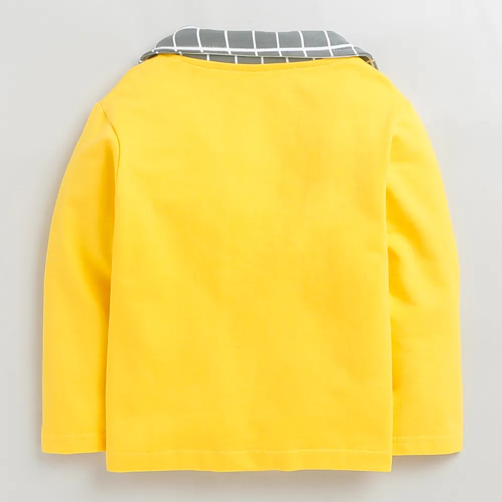 Boys Solid T-Shirt Blazer & Pant Set