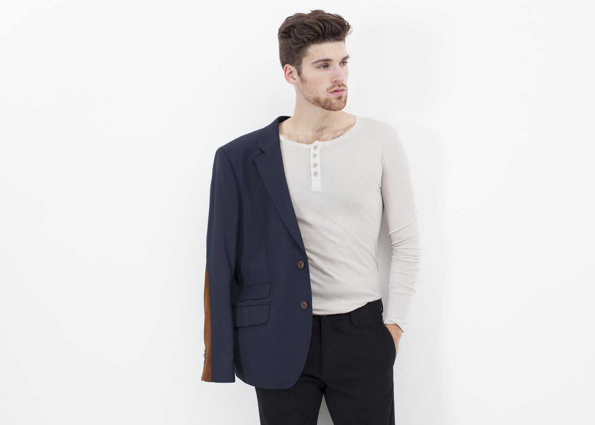 Swift lage blazer in marineblauw