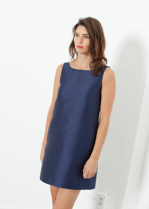 A-Line - Mini robe en bleu