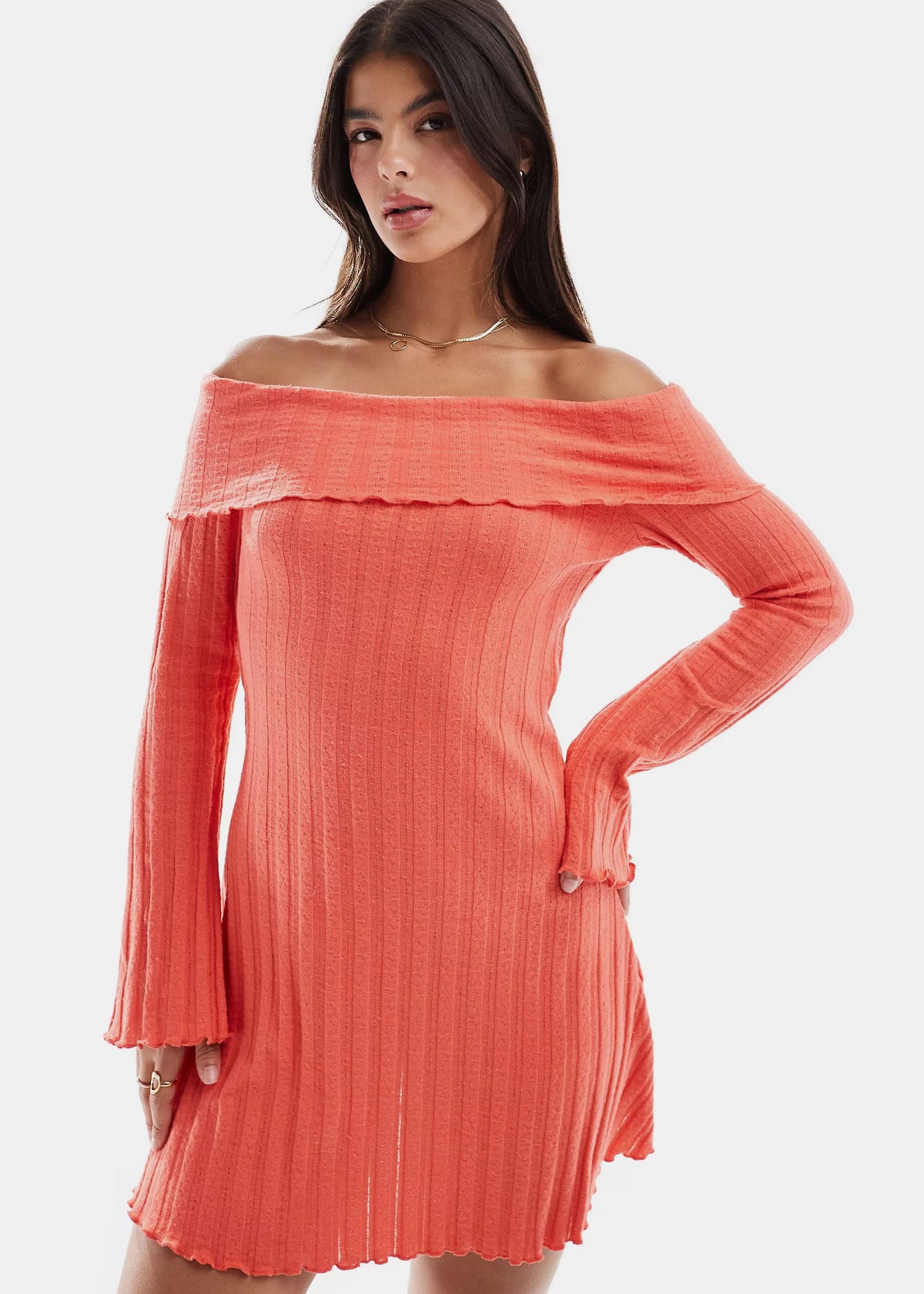 Offthe shoulder mini dress