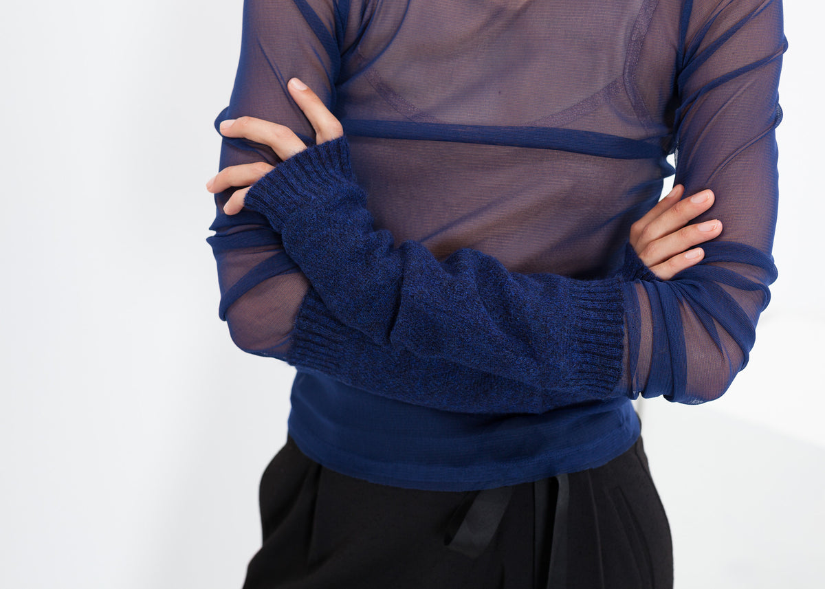 Pikki wanten in blauw