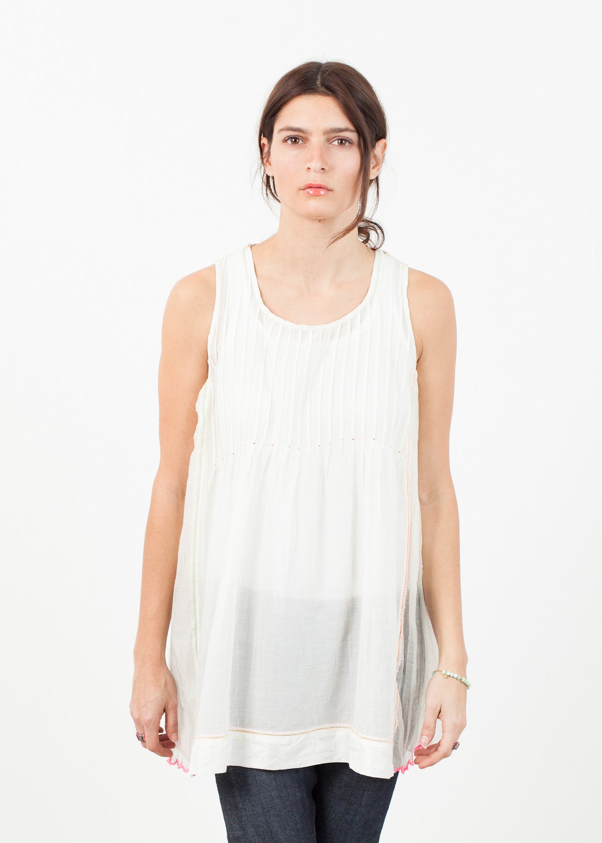 Babydoll tanktop in wit