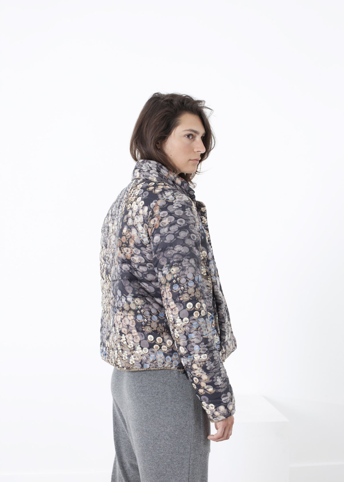 Manteau Deione en Graphite Floral