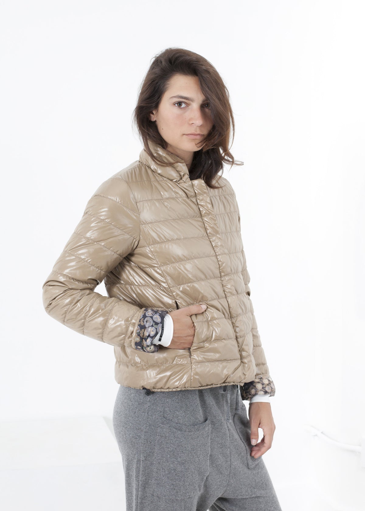 Manteau Deione en Graphite Floral