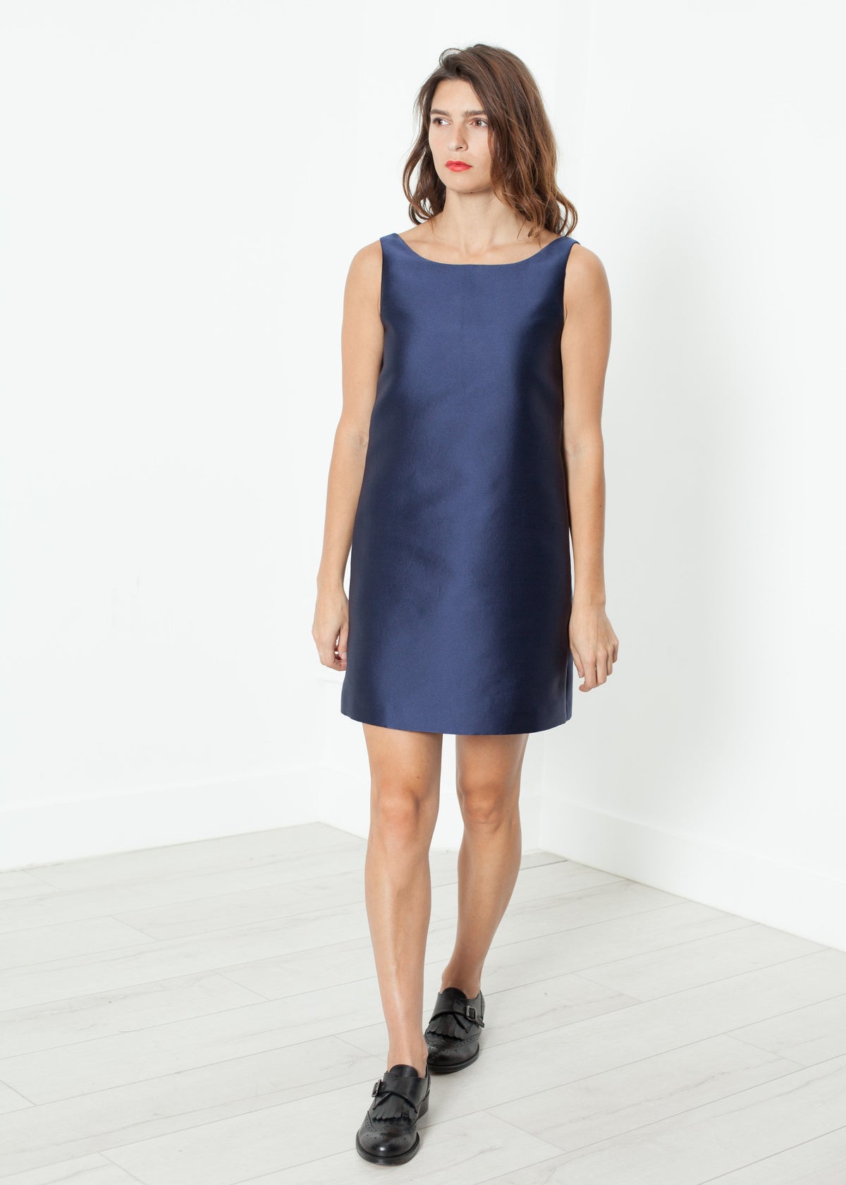 A-lijn mini-jurk in blauw