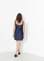 A-lijn mini-jurk in blauw