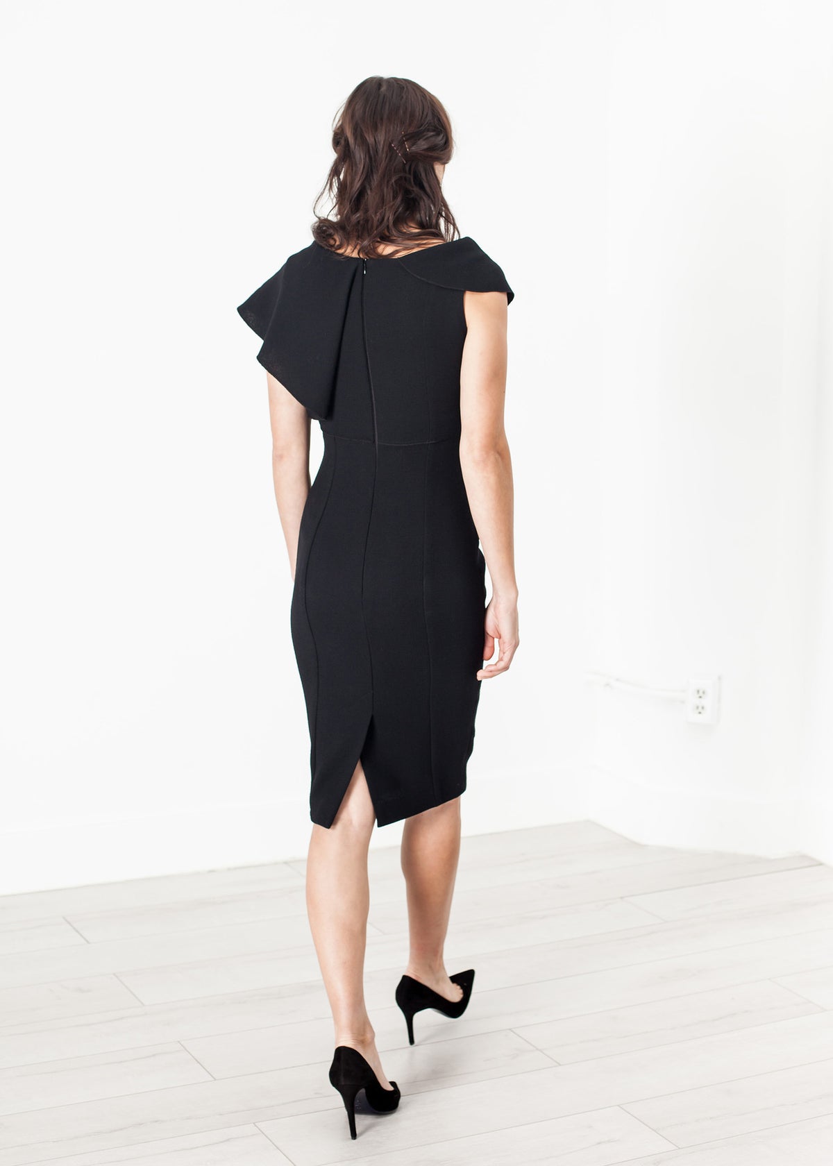Asymmetrische jurk in zwart
