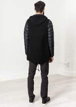 Parka à capuche en noir