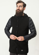 Parka à capuche en noir