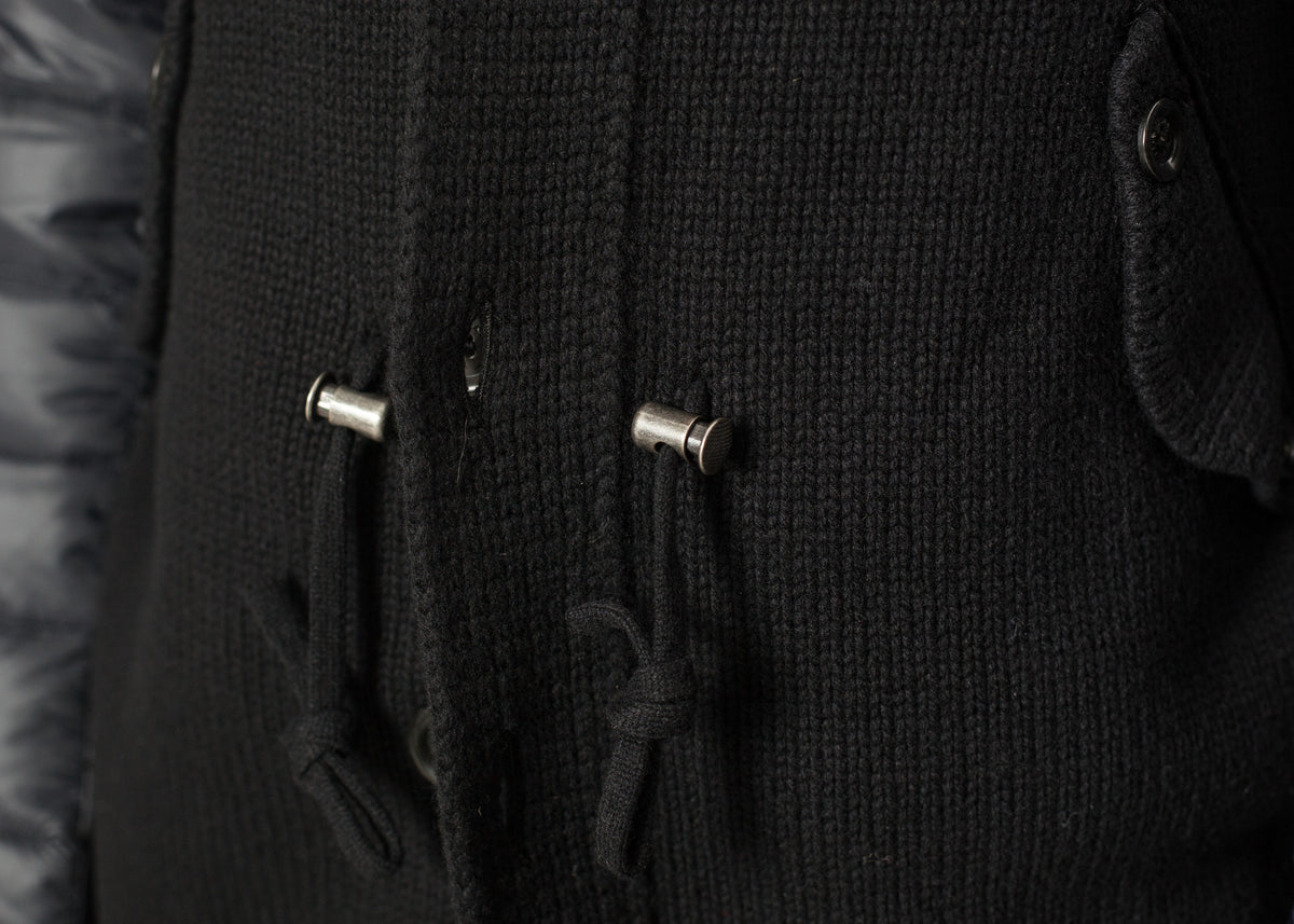 Parka à capuche en noir