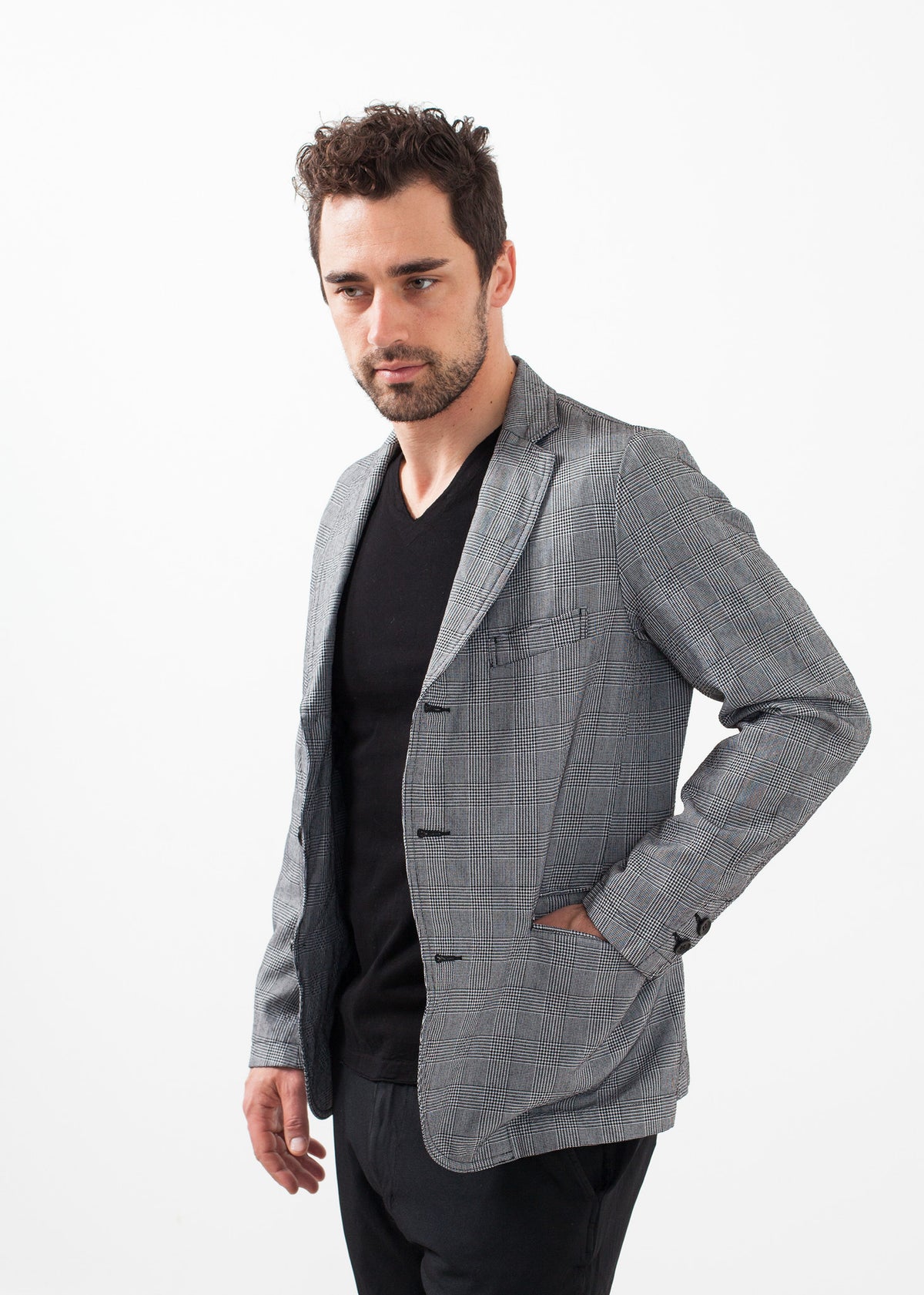 Blazer à carreaux