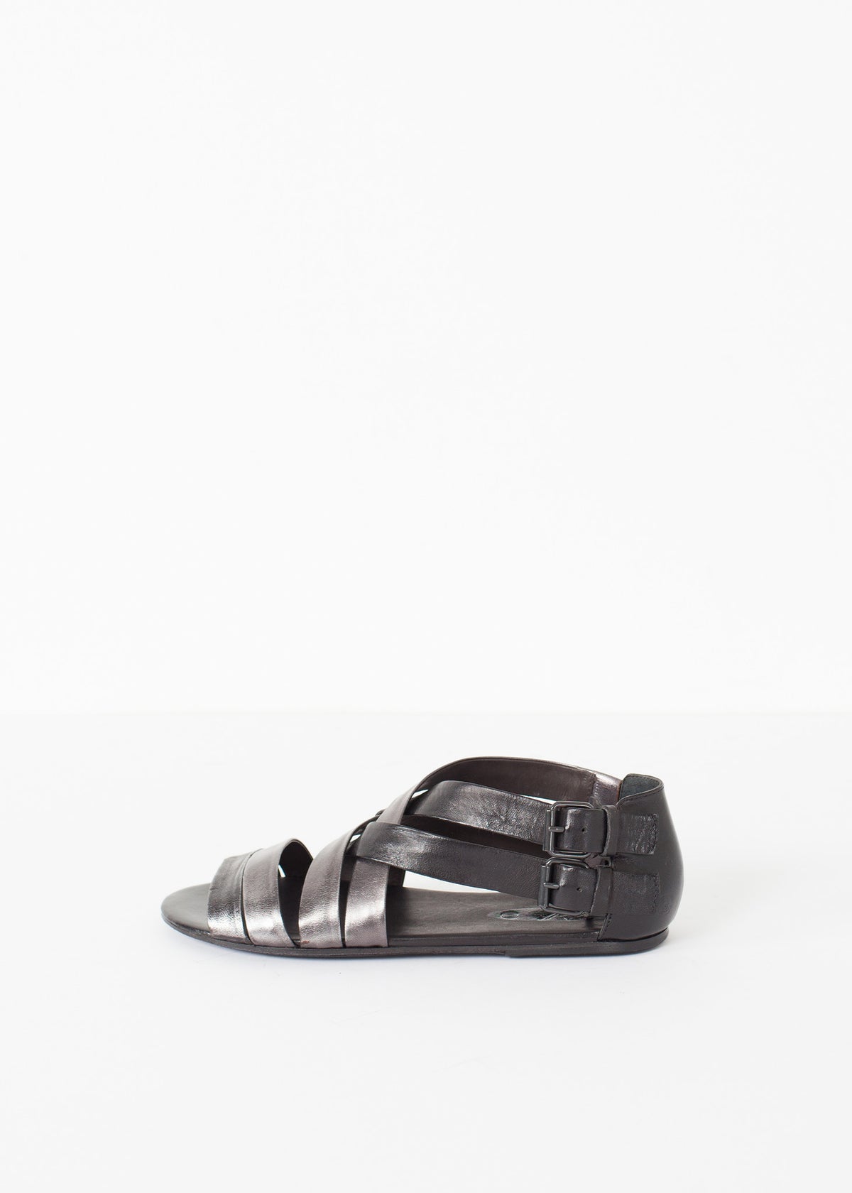 Sandale Wrap en Noir/Acier
