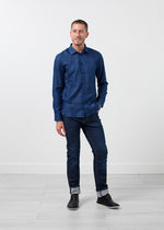 Chemise indigo décontractée