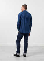 Chemise indigo décontractée